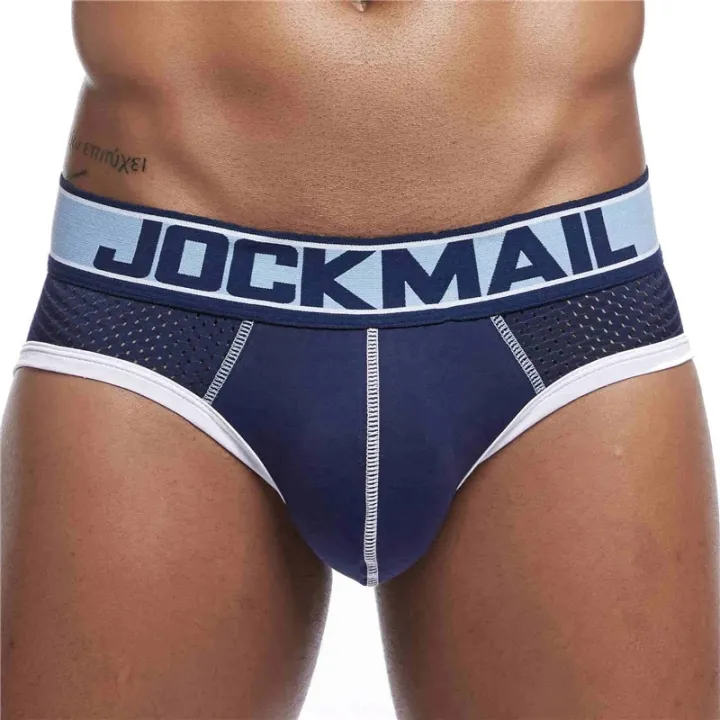 JOCKMAIL%20Classic%20Boxer%20Shorts%20Breathable%20mesh%20Splicing%20cotton%20Men's%20underwear%20Fashion%20low%20waist%20underpants%20white%20trunks%20-%20Image%207