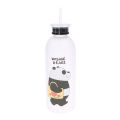 Frosted Panda Bear Cup 1000ml Water Bottles With Straw Leak-proof Protein Shaker. 