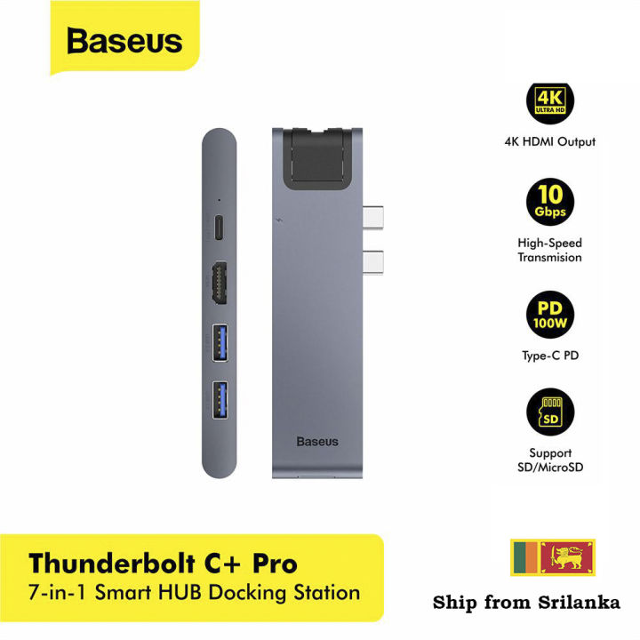 Baseus Thunderbolt C+ Pro 7in1 Smart Hub Docking Station for Macbook Air/Pro