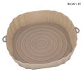 Silicone Air Fryer Basket Liner Reusable Round Paper Pot Tray Heat Resistant Non-Stick Baking Replacement Grill Pan Kitchen Oven. 