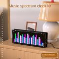LED Music Spectrum Display DIY Kit 16X32 Rhythm Light Clock 8 Kinds Spectrum Mode SMD Soldering Display Light Durable. 