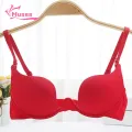 Muses Mall Women Girl Deep-U Low Cut Solid Color Backless Padded Bra Push-Up Underwear. 