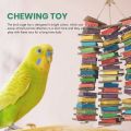 NAMUNY Parrot Toys for Large Birds Cardboard Big Bird Toys African Grey Parrot Toys Natural Wooden Bird Cage Chewing Toy with Clip. 