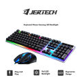 JERTECH KM170 USB Wired Gaming Keyboard & Mouse Standard 104 Keys Ergonomic Multimedia Keyboard Rainbow LED Backlight RGB for PC Computer Desktop Laptop Keyboard & Mouse Combo. 