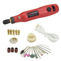 10W Hobby Craft Mini Drill Grinder Rotary Tool Set Modeling - Red. 