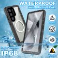 Linman For Samsung Galaxy S25 Ultra phone case, magnetic, full coverSpecial age, waterproof depth of 2 meters, 360-degree drop protection.. 