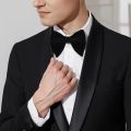 Fashion Pre-tied Black Velvet Bowties Exquisite Elegant Oversized Bow Tie Tuxedo Accessories Big Bow Tie Wedding Party. 