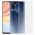 Vivo Y53s Ultra Thin  Fit Transparent Carbon Fiber Film Phone Case Wrap Screen Protector 3D Back Skin Ultra Thin Protective Film Anti Scratch Back Sticker For Vivo Y53S. 