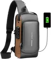 Best Men's Multifunction Anti-theft USB Shoulder Bag Man Crossbody Cross body Travel Sling Chest Bags Pack Messenger Pack For Male. 