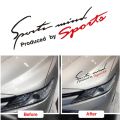 Sports Mind - Racing Car Auto Reflective Car Vinyl Graphic Decal letter personality cars Stickers White & Red 19cmx7cm. 