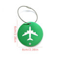 Airplane Aluminum Alloy Round Luggage Tags Travel Accessories For Women Or Men Name ID Card Tag For Suitcase Baggage Cologo. 