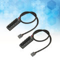 PC Fan Hub, PWM Fan Hub 2Pcs Durable 4 Pin for Computer. 