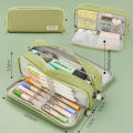 Simple Large Capacity Pen Case, Stationery Box, Japanese Korean Version, Junior High School Students, Girls Multifunctional Pencil Case. 