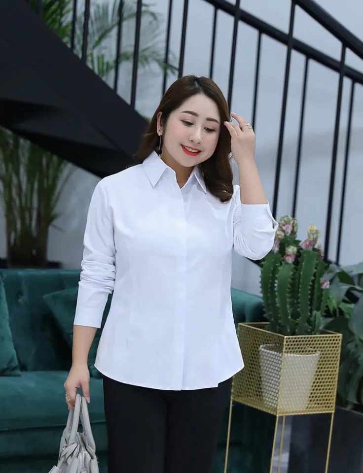 Formal Wear Girls Dressy White Shirt Large Size White Shirt For