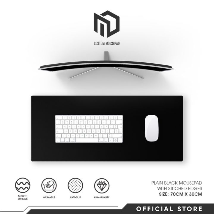 MD%20Custom%20Mousepad%20700x300mm%20Plain%20Black%20Large%20Gaming%20Mousepad%20%7C%20XL%20Extended%20Gaming%20Mouse%20pad%20-%20Image%202