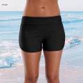 Women Swimsuit Shorts Stretch Solid Trunks Board Shorts Mid Waist Tankini Summer Swim Bottoms Beach. 