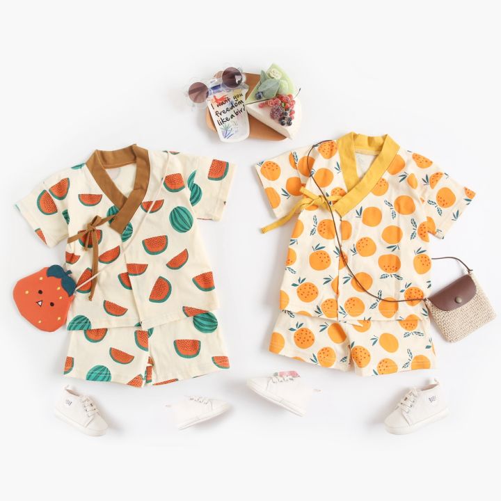 Cotton%20Summer%20Baby%20Boys%20Girls%20Short%20Sleeve%20Cute%20Printing%20Newborn%20Baby%20Clothes%20Pajamas%202pcs%20-%20Image%202