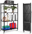 Heavy Duty 4-layer foldable Shelf, kitchen storage rack, No Assemble Required, Microwave and Oven Rack. 
