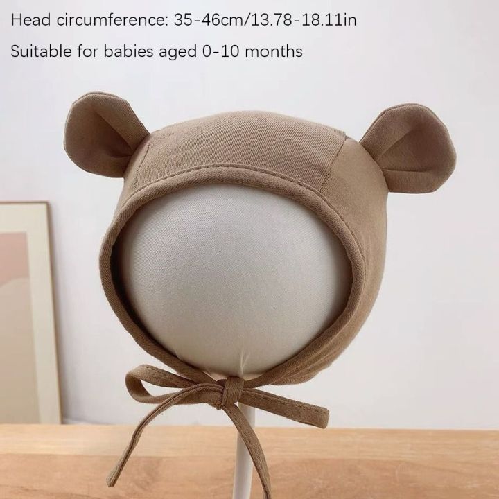 Fashion%20Cotton%20Newborn%20Cap%20Bear%20Ear%20Breathable%20Baby%20Ear%20Protection%20Cap%20Infant%20Strappy%20Hat%20Spring%20Autumn%20-%20Image%203