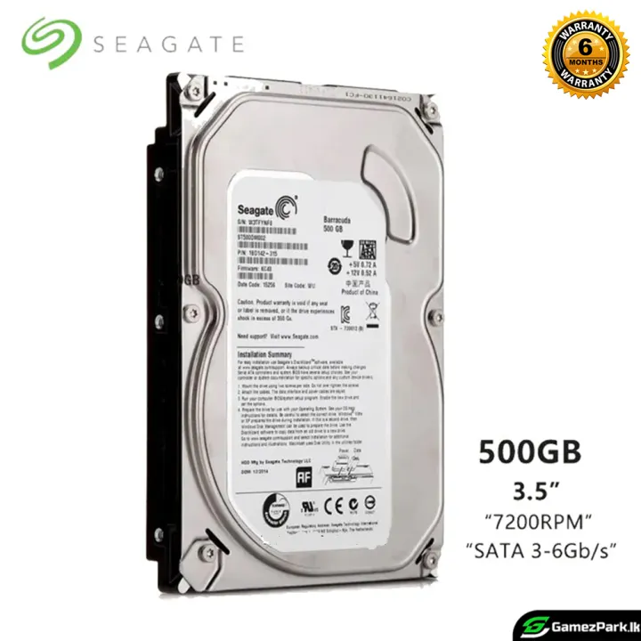 Seagate 250GB 320GB 500GB 1TB 7200 RPM SATA 6.0Gb/s 3.5" Internal Desktop Hard Drive [6 Months Warranty]