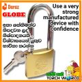 PADLOCK - Globe brand  Long Shackle (  You can choose from different sizes ). 