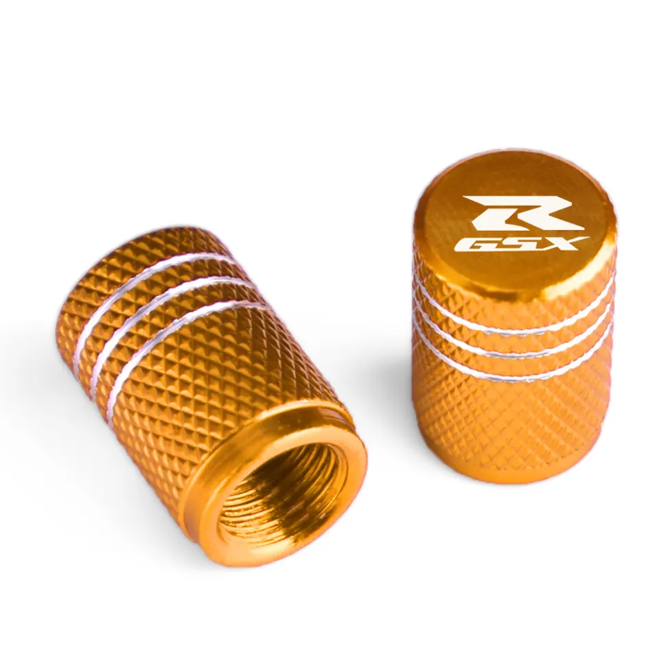 Bouchons De Valve Moto GSXR 1000 750 600 K1 à K11 - 2 Pièces Jaunes, Accessoires Aluminium CNC