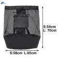 Soccer Mesh Ball Bag Drawstring Bags Net Bag Heavy Duty with Front Pocket Carrying Bag for 70cmx65cm. 