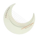 Moon Lyre Harp Professional 7 Strings Lyre Harp Fine Detailed Portable for Kids. 