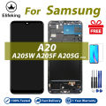 LCD With Frame For Samsung Galaxy A20 A205 SM-A205F A205FN Display Touch Screen Digitizer Assembly Replacement Parts. 