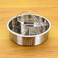2X Separator Set Stainless Steel Steamer Basket Rack Accessories Fast Steaming Grid Basket Divider for Cooking. 