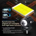 Motorcycle LED Headlight Universal Fog Light U2 Mini Dual Color Driving Light12V for Motorcycle. 