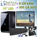 CORE I5 2nd Gen 3.0 FULL SET DESKTOP COMPUTER 4GB/8GB 500GB HDD/120GB SSD. 