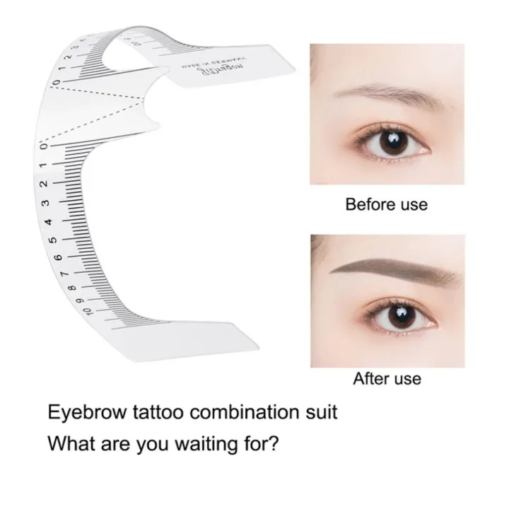 Skim Ruler 【Flash sale】 Permanent Makeup Microblading Eyebrow Tattoo Kit Pen Paste ...