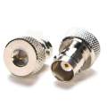 【FOOT SOFA】LEI  BNC Female Jack To SMA Male Plug Coax Straight Connector Adapter Nickel. 