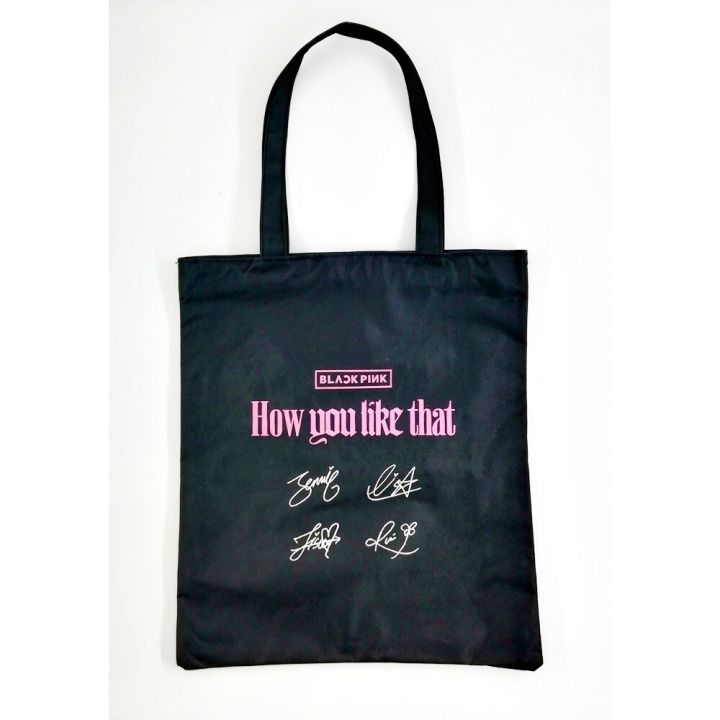 BLACKPINK canvas tote bag how u lnew that lovesick girls casual bag