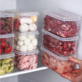 2pcs 700ml Food Storage Boxes Transparent Large Vegetables Fruits Meat Sealed Refrigerator Preservation Box Picnic Sealed Containers. 