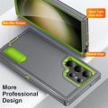 HOCE Armor Shockproof Phone Cases For Samsung Galaxy S26 S25 S24 S23 Ultra S22 Plus A54 A14 A53 A13 A04S Case Square Hard PC Folding Bracket Back Cover. 