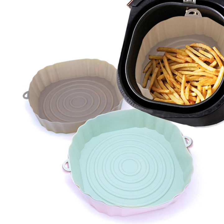 【Hot item】 23cm Air Fryer Pot Air Fryer Basket Liner Non-Stick Oven Baking Tray Dounp