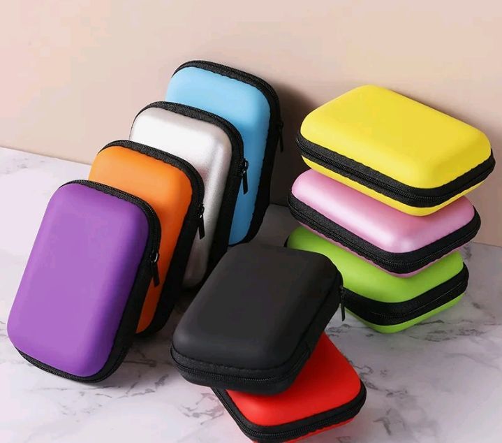 Mini Portable Earphone Bag Coin Purse Headphone USB Cable Case Storage Box Wallet Carrying Pouch