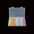 28 Grid Slot Clear Plastic Jewelry Beads Weekly Tablet Medicine 7-Day Pill Box Organizer Storage Container Compartments with Divider Case. 