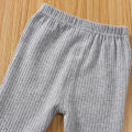 Yfashion Kids Girls Cotton Leggings Flared Pants Cotton Solid Color Baby Spring Autumn Outerwear Elastic Bottom Long Pants. 