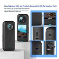 OYPFXMI AMAGISN Protective Case for Insta 360 X3 Camera Silicone Case for Insta 360 One X3 Protective Sleeve Panoramic Camera, Black. 