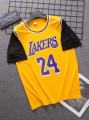 Lakers Basketball T-shirt Short Sleeve Sportswear Number 24. 