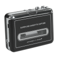 Portable Stereo USB Cassette Player Plastic Cassette Tape to MP3 Converter Recorder with Loudspeaker Capture Audio Music Player. 