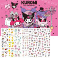 Miniso Kuromi Hello Kitty Nail Art Stickers Nail Decoration Animation Pokémon Barbie Princess 3D Nail Stickers Sliders For Nails. 