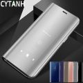 Y19 Smart Mirror Flip Cover For vivo Y19 Case Hot Luxury For vivo 1915 6.53 inches Phone Case Coque Fundas. 