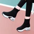 Height Increasing Insole Women's Shoes Boots Spring and Autumn2023New Women's Boots Stretch Knitted Sports Casual Socks Short Boots Mid-Calf. 
