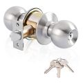Bathroom Door lock Cylinder Type Stainless Steel Round Knob Door Lock. 