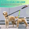 Double Dog Leash No Tangle 360 Swivel Rotation Reflective Double Lead Adjustable Length Dual Two Dog Lead Splitter Comfortable Shock Absorbing Walking Training Dogs Pets Dog Collar Dog Chain Dog Belt Dogs Belt Dogs Sale Sri Lanka Dogs Sale Strip Dog Strap. 