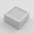 Gem Box half inch white and black gem box with glass and sponge premium quality 1 inch * 1 inch. 